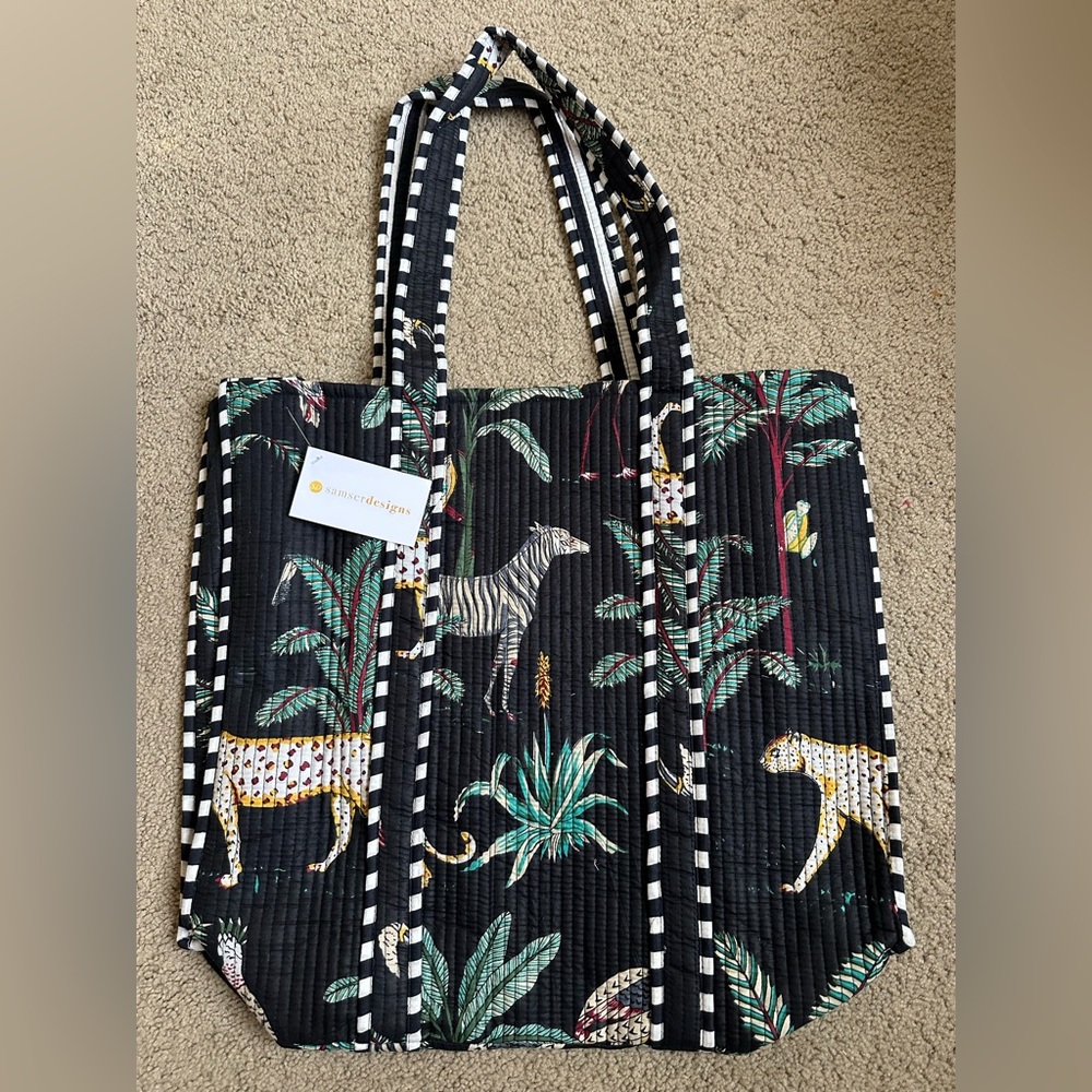 Samser Designs tote bag jungle print